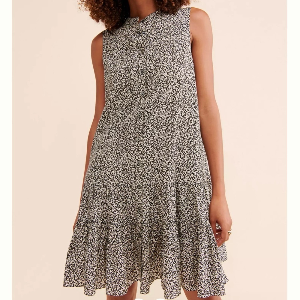 Joie Anthropologie Sz XL Alga Floral Tunic Cotton Dress